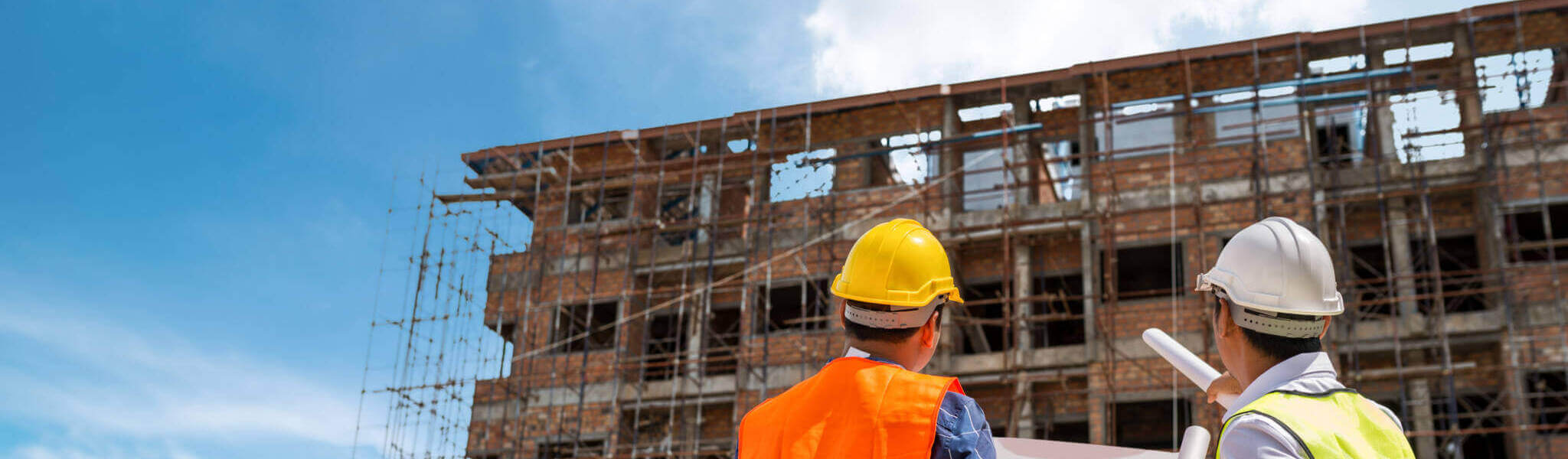 Engineering Concept,businessman Engineer Looking Blueprint In A